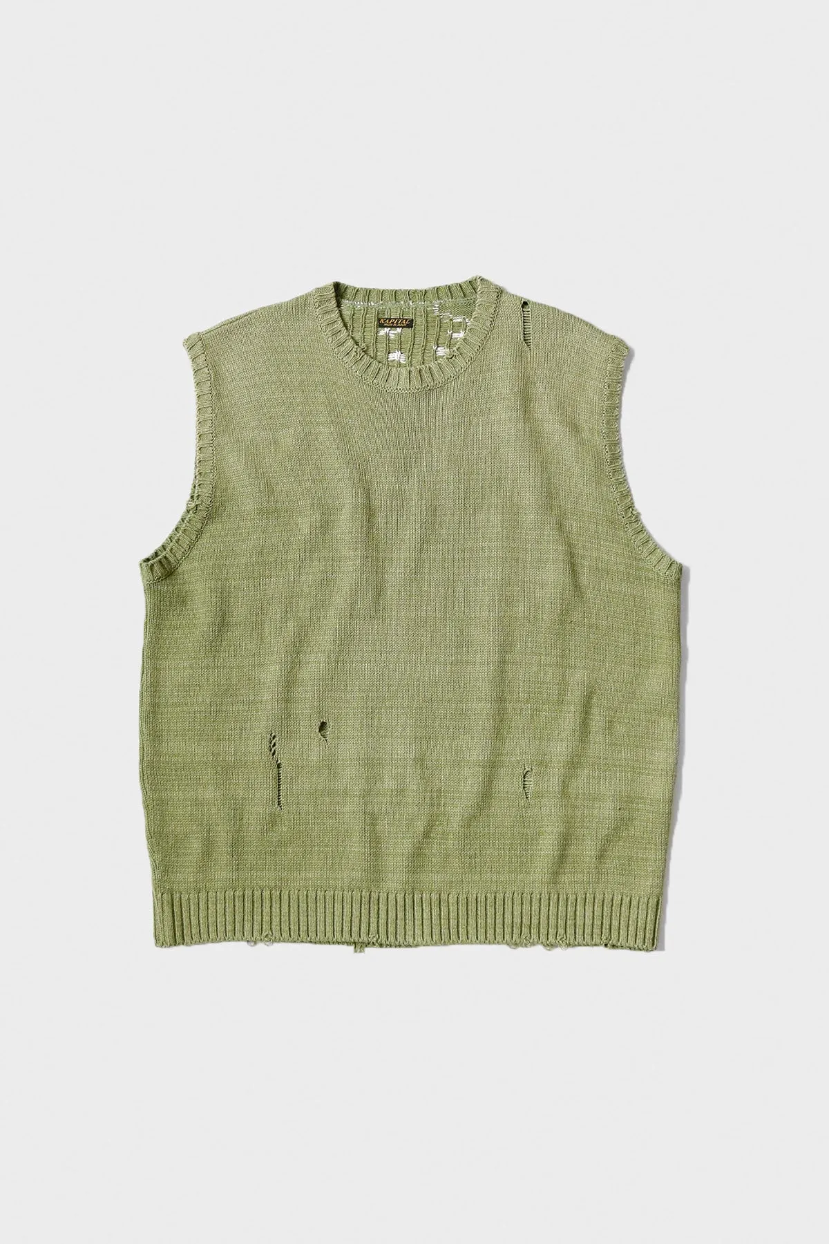 5G Cotton Knit BONE Vest - Khaki sold by Canoe Club product image thumbnail 2