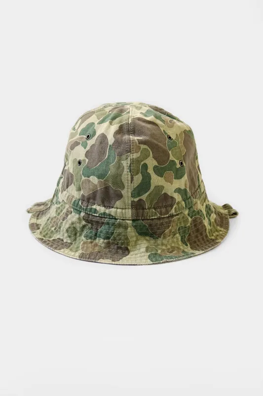 Camo Herringbone RADIO Hat - Khaki made by Kapital