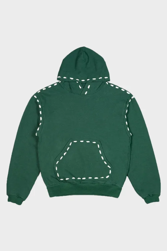 SWT Knit MARIONETTE Hoodie - Green made by Kapital