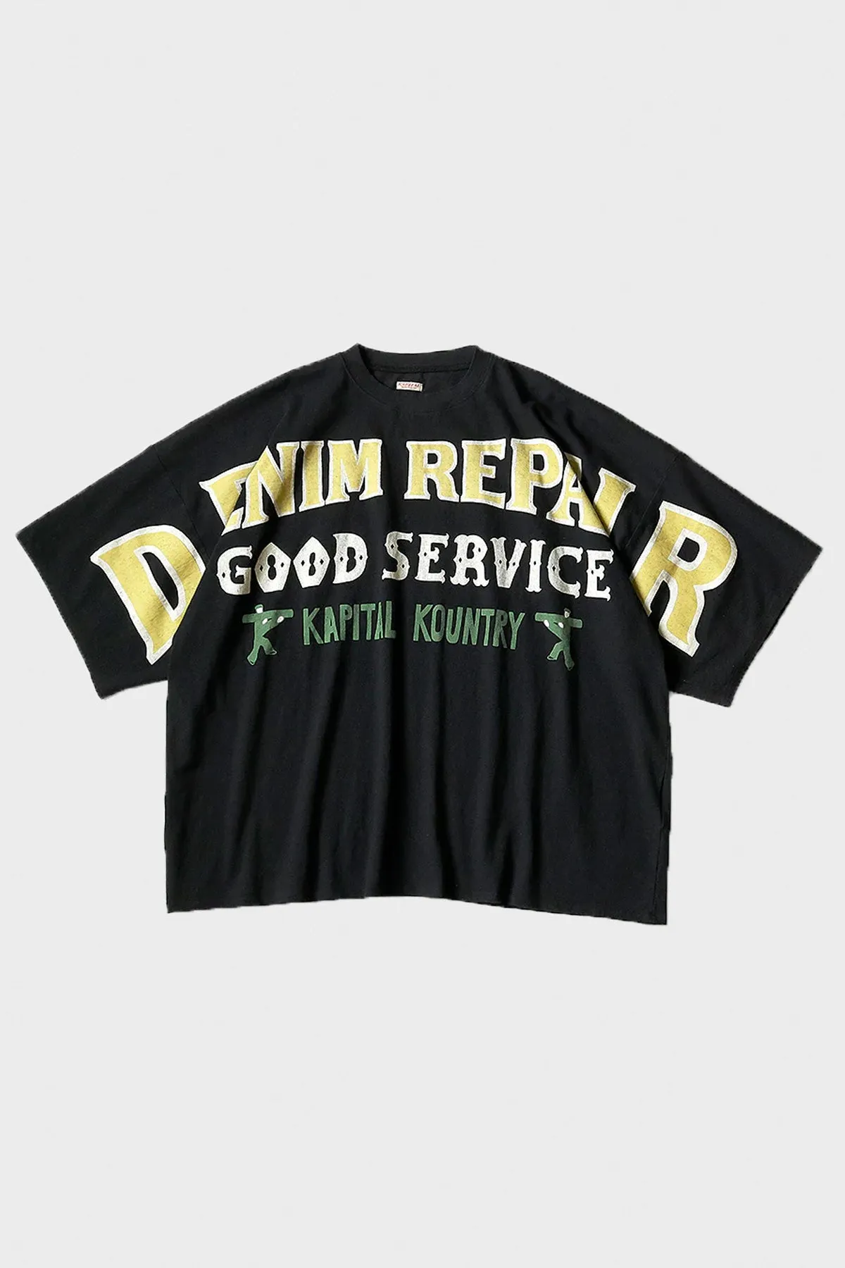 18.5/- Jersey HUGE-T (DENIM REPAIR) - Black sold by Canoe Club