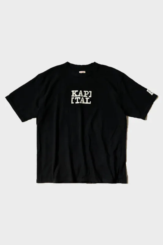 20/-Jersey ROOKIE Crew T (BRACKETS KAP) - Black made by Kapital