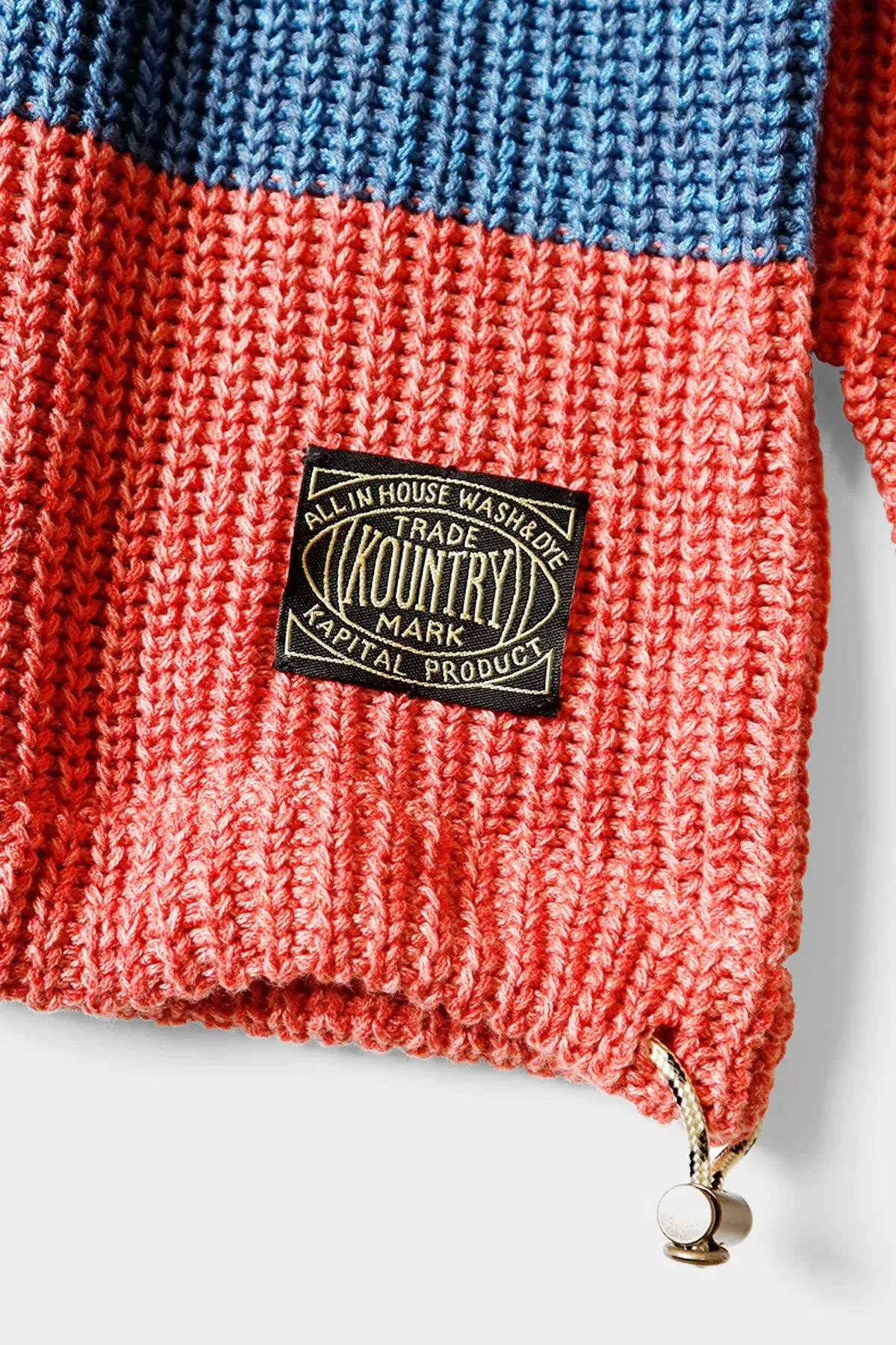 5G Cotton Knit RUGGER Shirt - Sax/Red sold by Canoe Club product image thumbnail 3