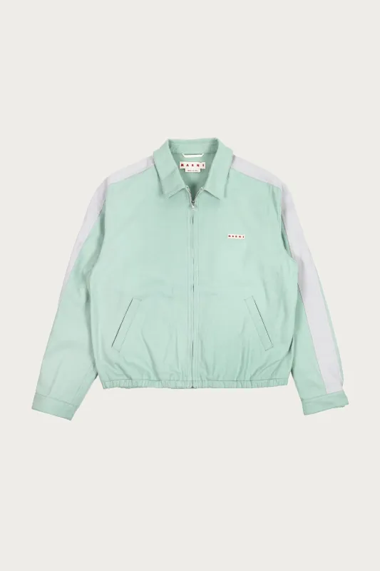 Striped Sleeve Jacket - Mint/Gray made by Marni
