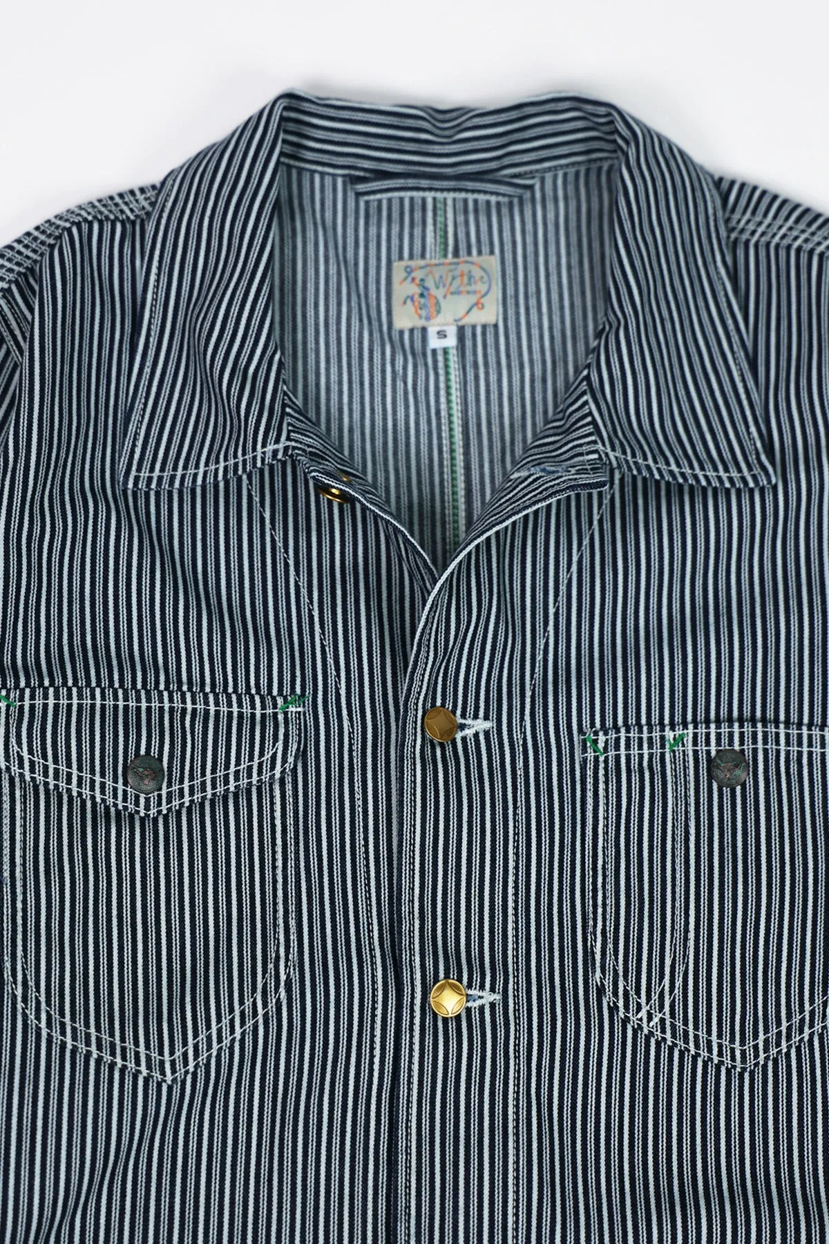 Liberty Stripe Barn Jacket - Rinsed sold by Canoe Club product image thumbnail 2