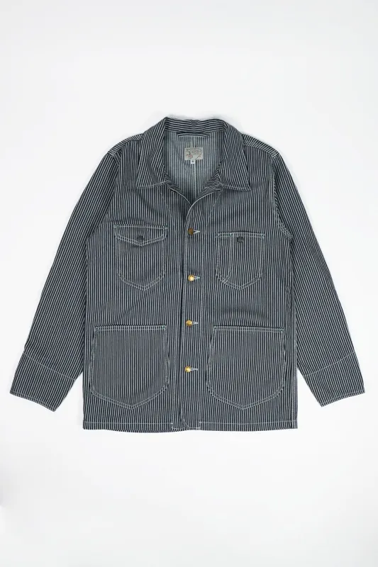 Liberty Stripe Barn Jacket - Rinsed made by Wythe NY
