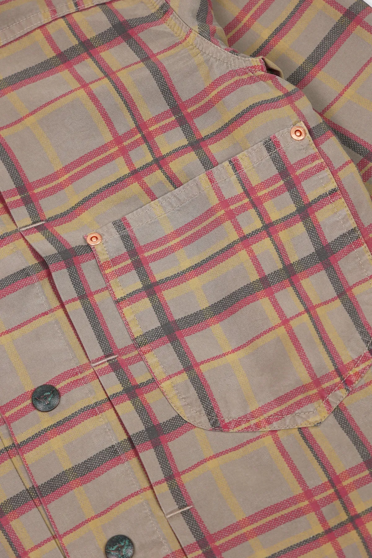 Printed Corral Plaid Tencel Ranch Jacket - Sunflower sold by Canoe Club product image thumbnail 3