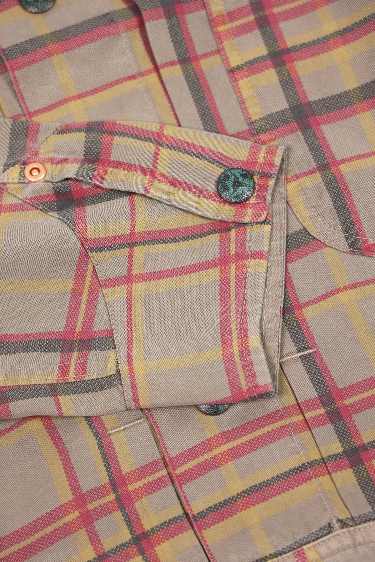 Printed Corral Plaid Tencel Ranch Jacket - Sunflower sold by Canoe Club product image thumbnail 4