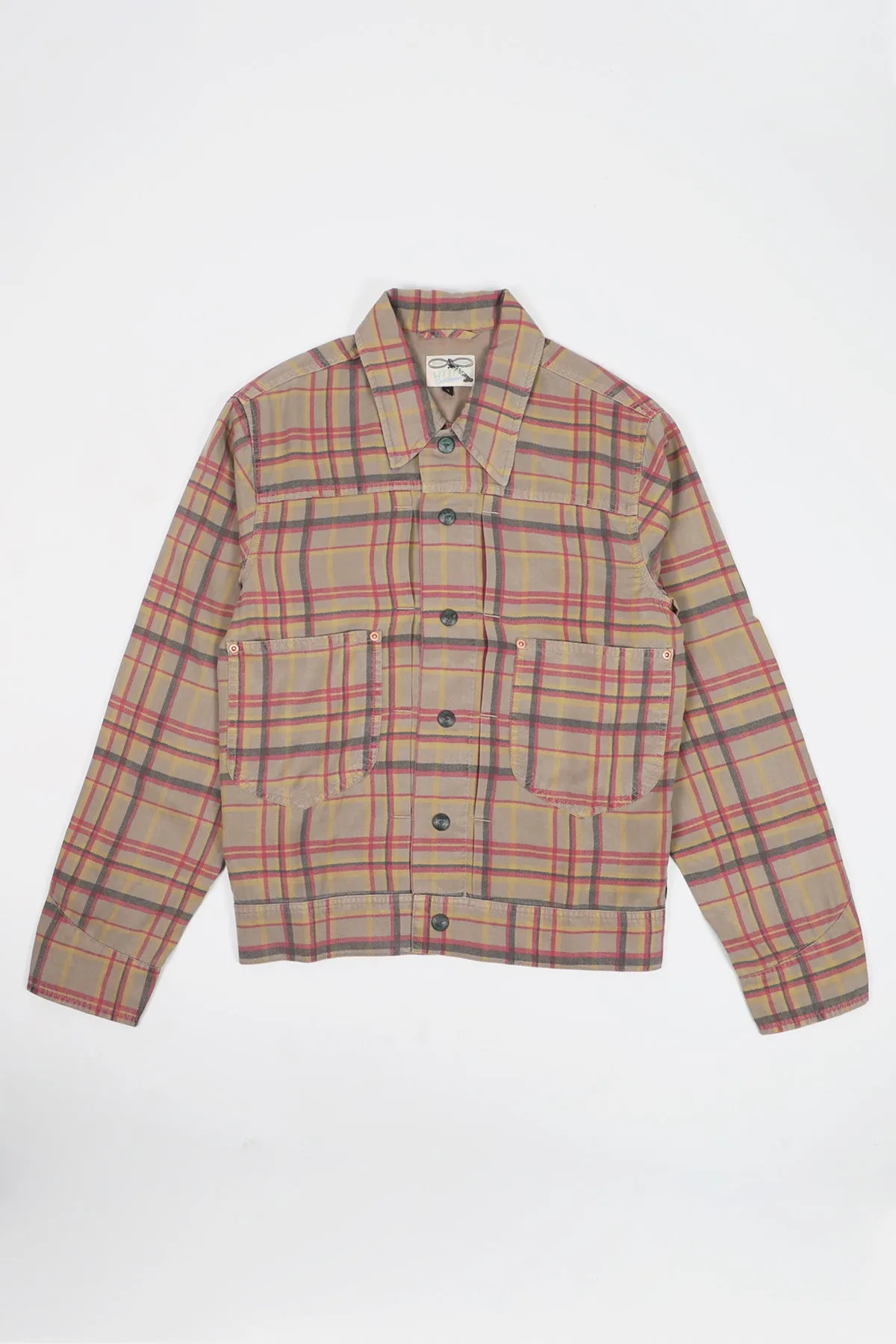 Printed Corral Plaid Tencel Ranch Jacket - Sunflower sold by Canoe Club