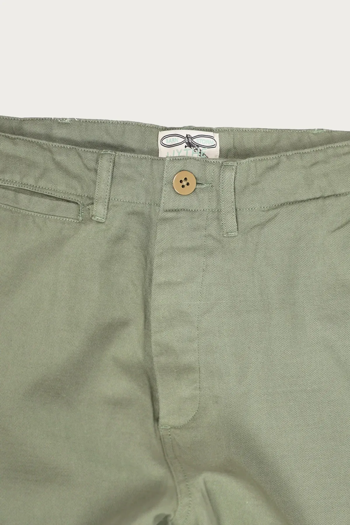 Flat Front Slub Cotton/Linen Twill Chinos - Faded Olive sold by Canoe Club product image thumbnail 2