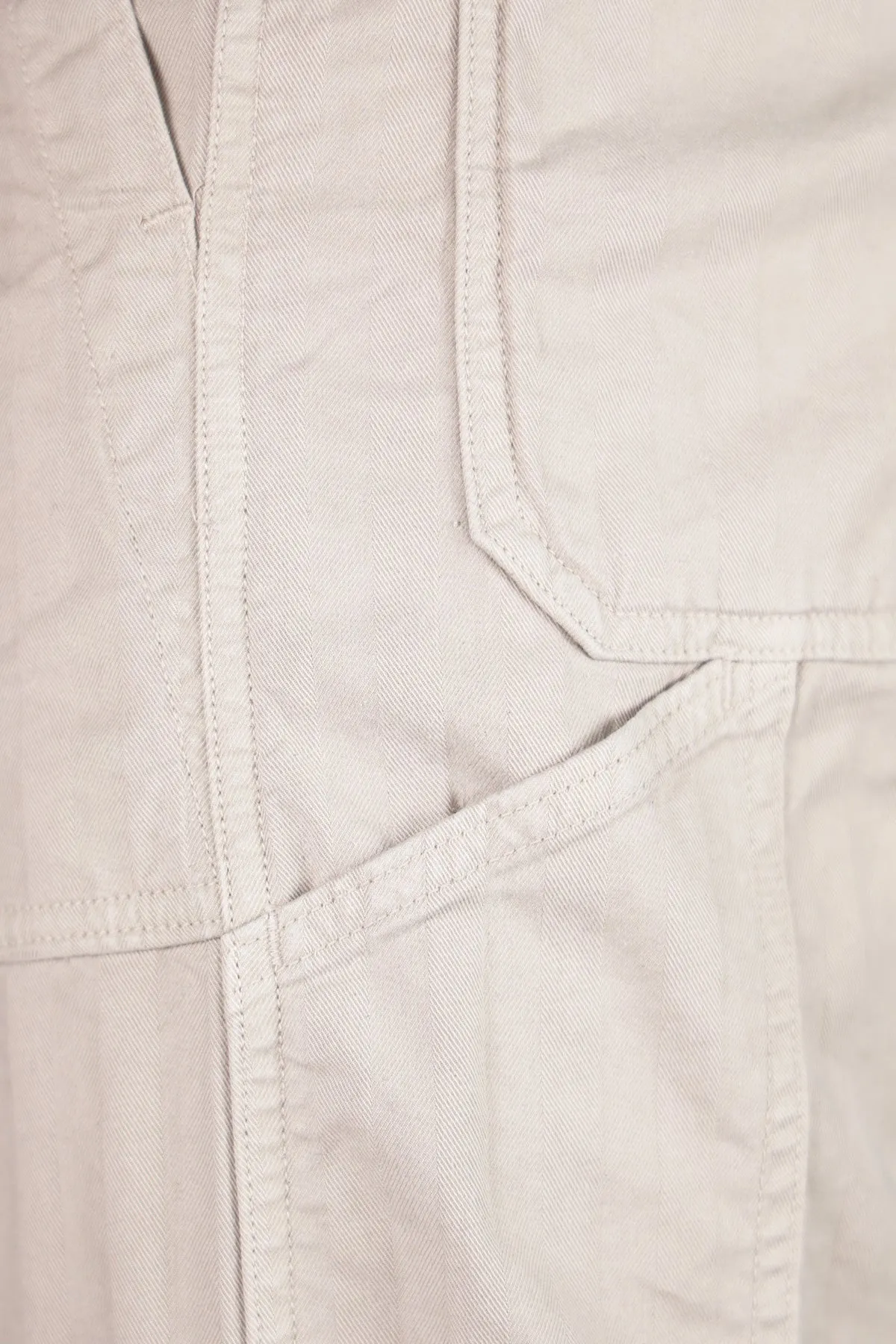 Garment Dye Wide Herringbone Fatigue Pants - Gray/Beige sold by Canoe Club product image thumbnail 3