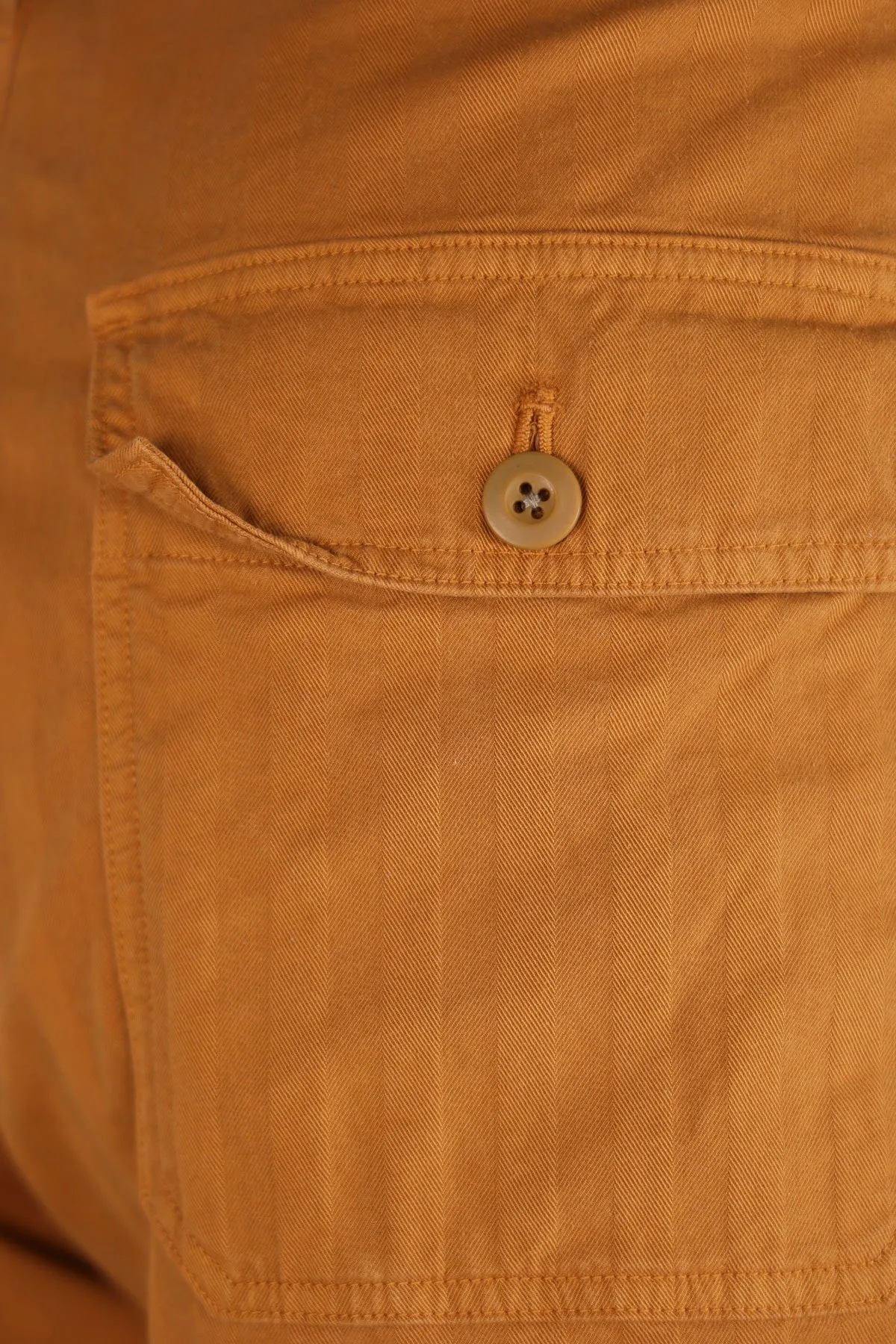 Garment Dye Wide Herringbone Fatigue Pants - Ochre sold by Canoe Club product image thumbnail 3