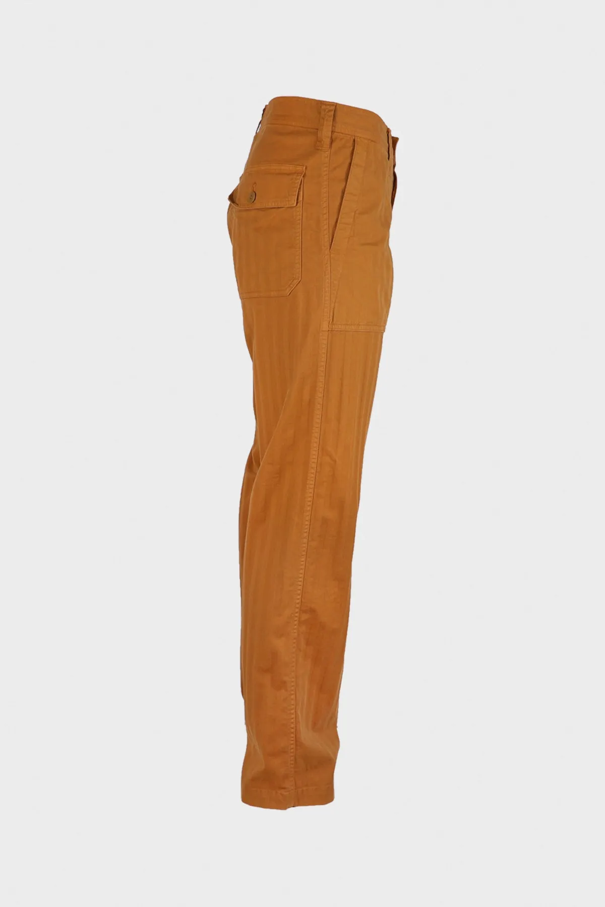 Garment Dye Wide Herringbone Fatigue Pants - Ochre sold by Canoe Club product image thumbnail 2