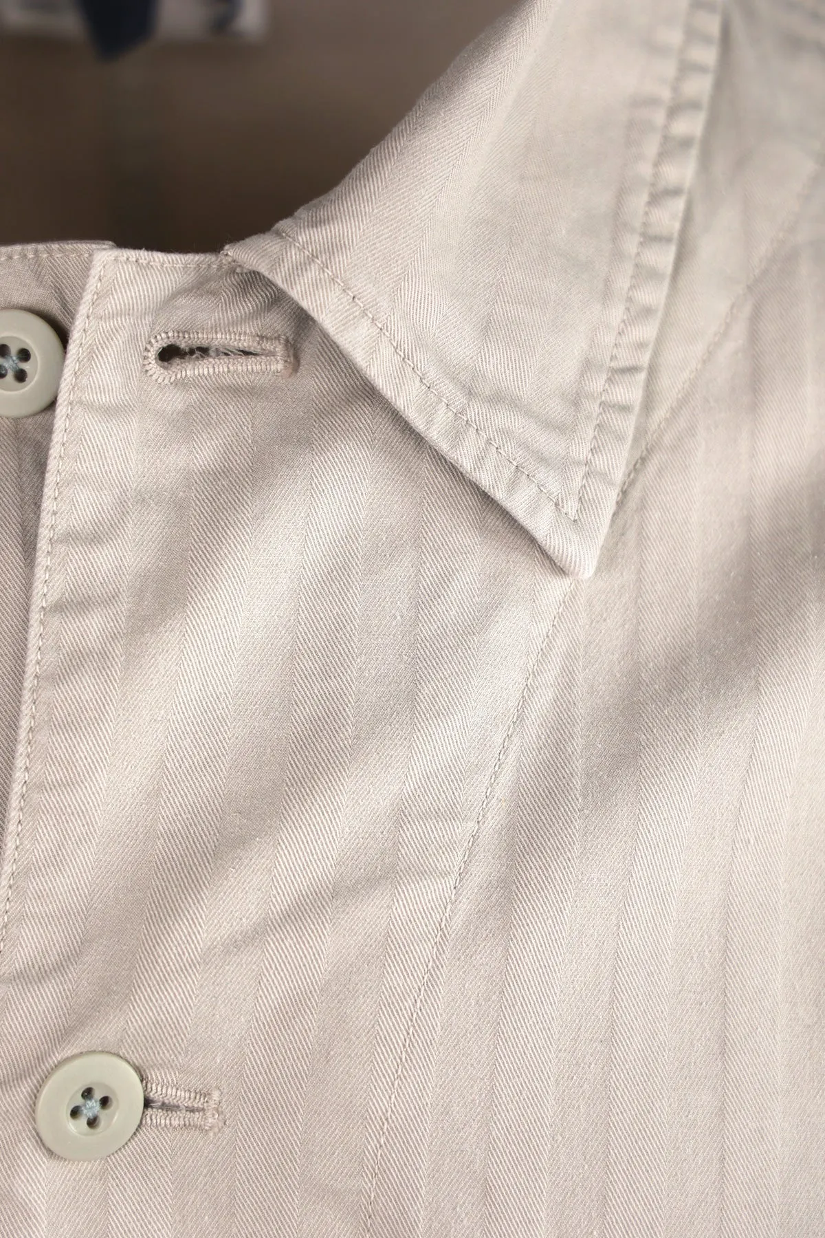 Garment Dye Wide Herringbone Coverall Jacket - Gray/Beige sold by Canoe Club product image thumbnail 3