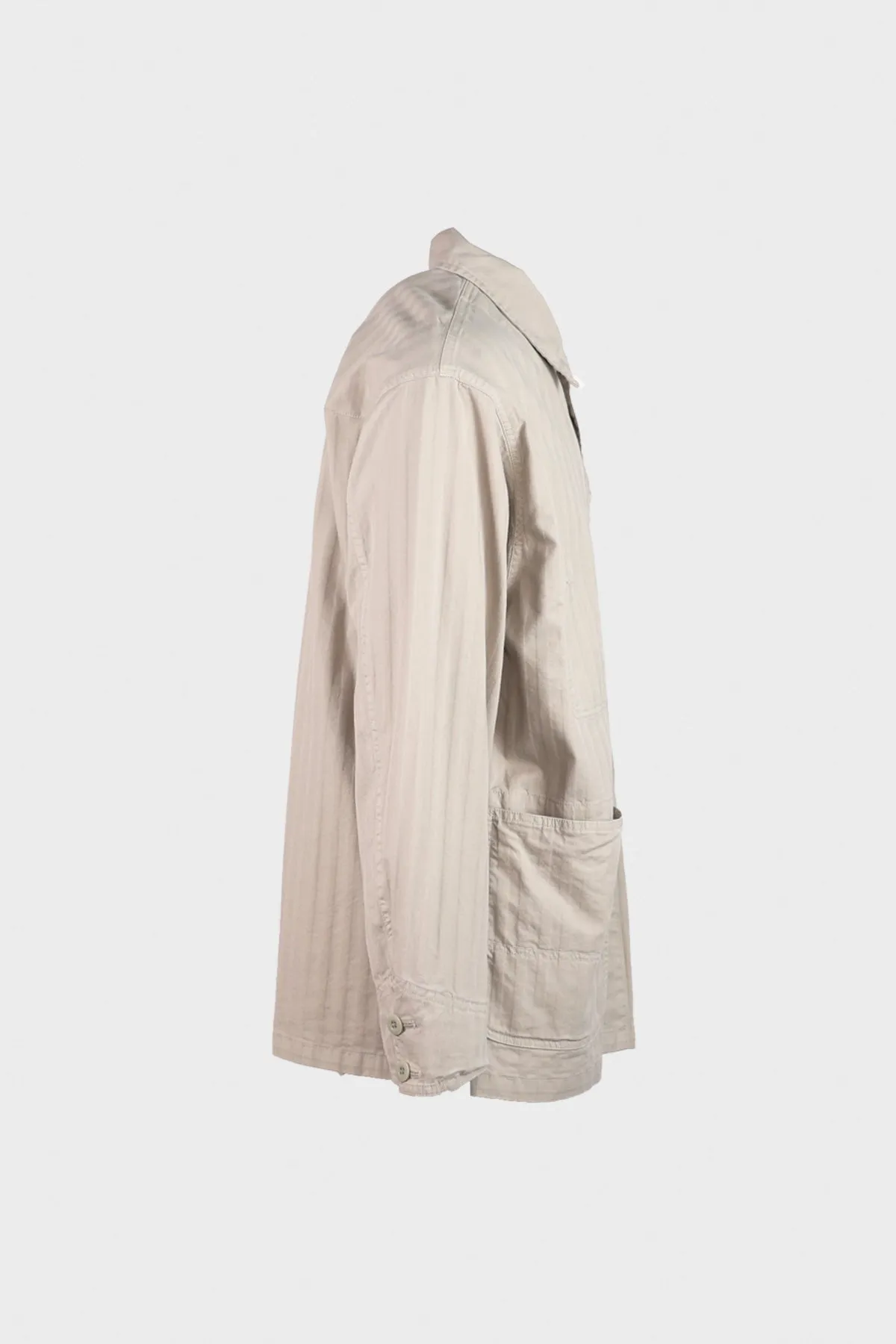 Garment Dye Wide Herringbone Coverall Jacket - Gray/Beige sold by Canoe Club product image thumbnail 2