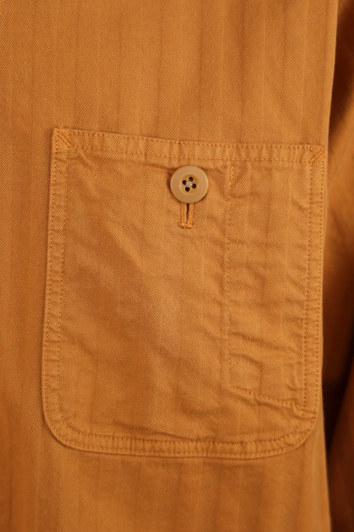 Garment Dye Wide Herringbone Coverall Jacket - Ochre sold by Canoe Club product image thumbnail 3