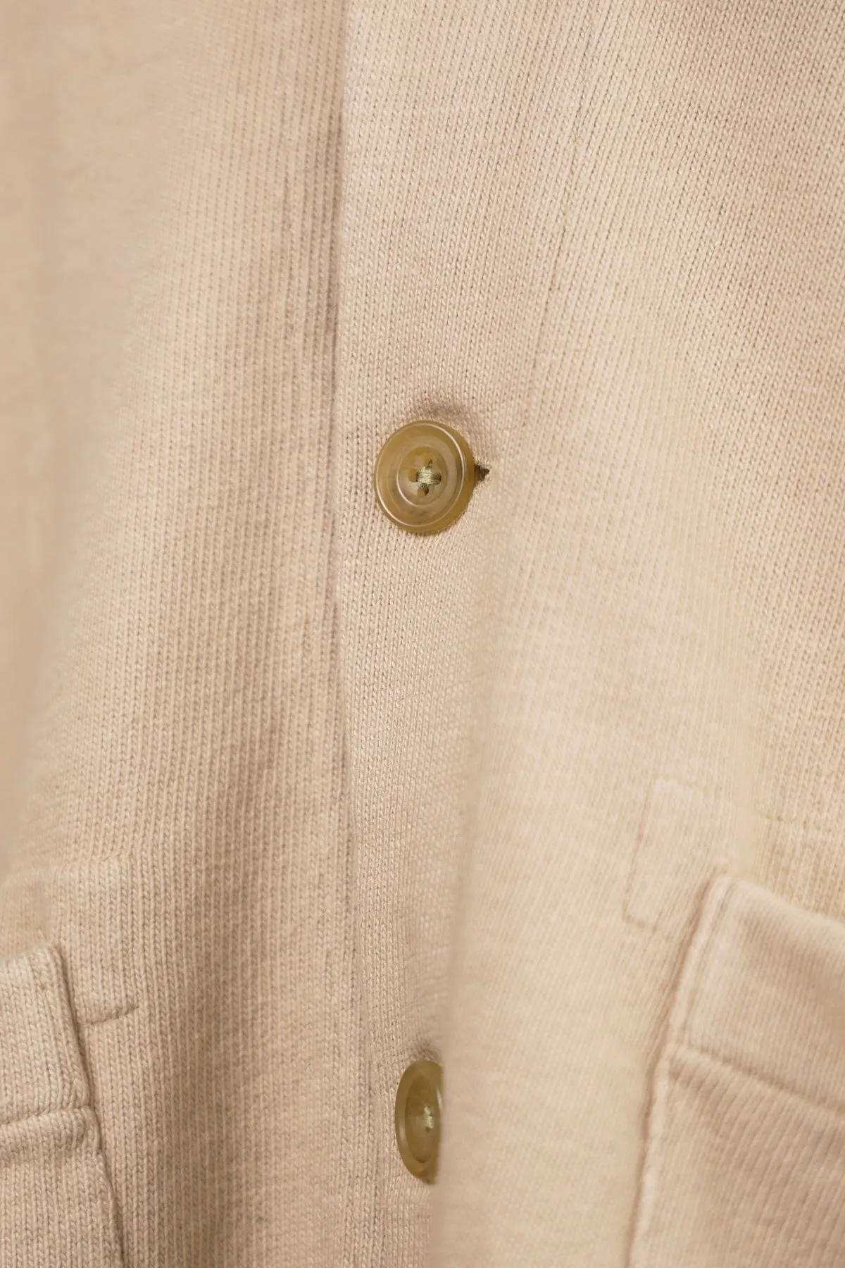 Heavy Jersey 4 Button Cardigan - Beige sold by Canoe Club product image thumbnail 3