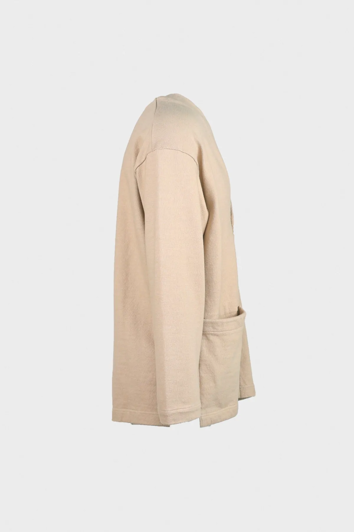 Heavy Jersey 4 Button Cardigan - Beige sold by Canoe Club product image thumbnail 2