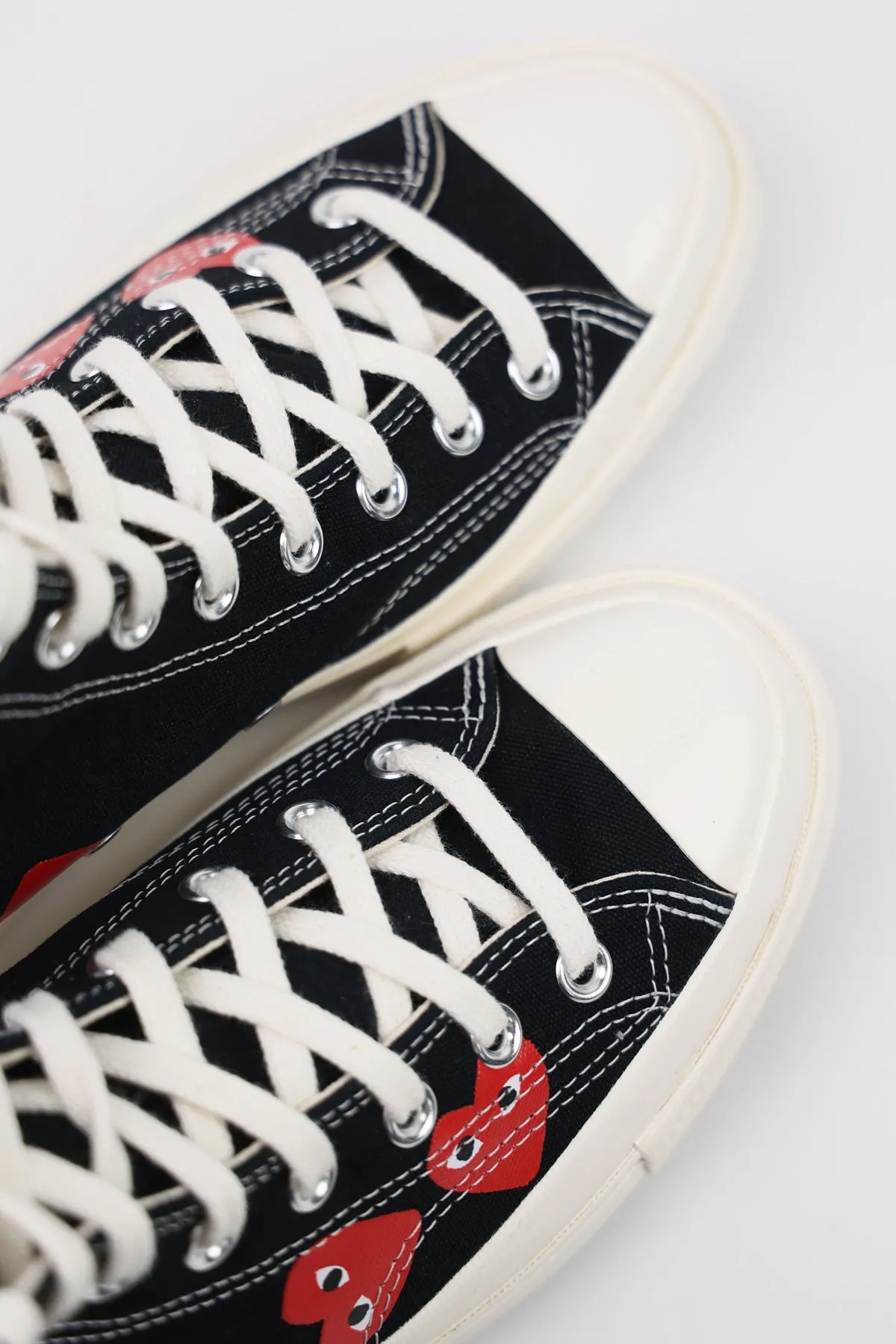 CdG PLAY x Converse Chuck Taylor Hi - Black/Red Hearts sold by Canoe Club product image thumbnail 5