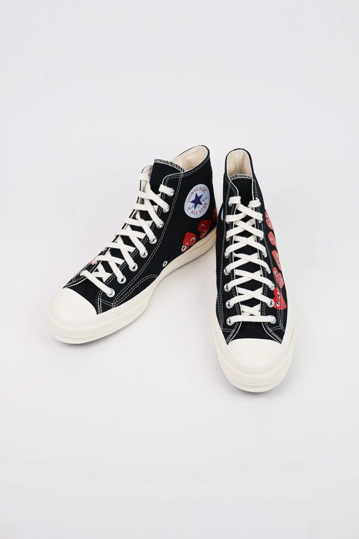 CdG PLAY x Converse Chuck Taylor Hi - Black/Red Hearts sold by Canoe Club product image thumbnail 2