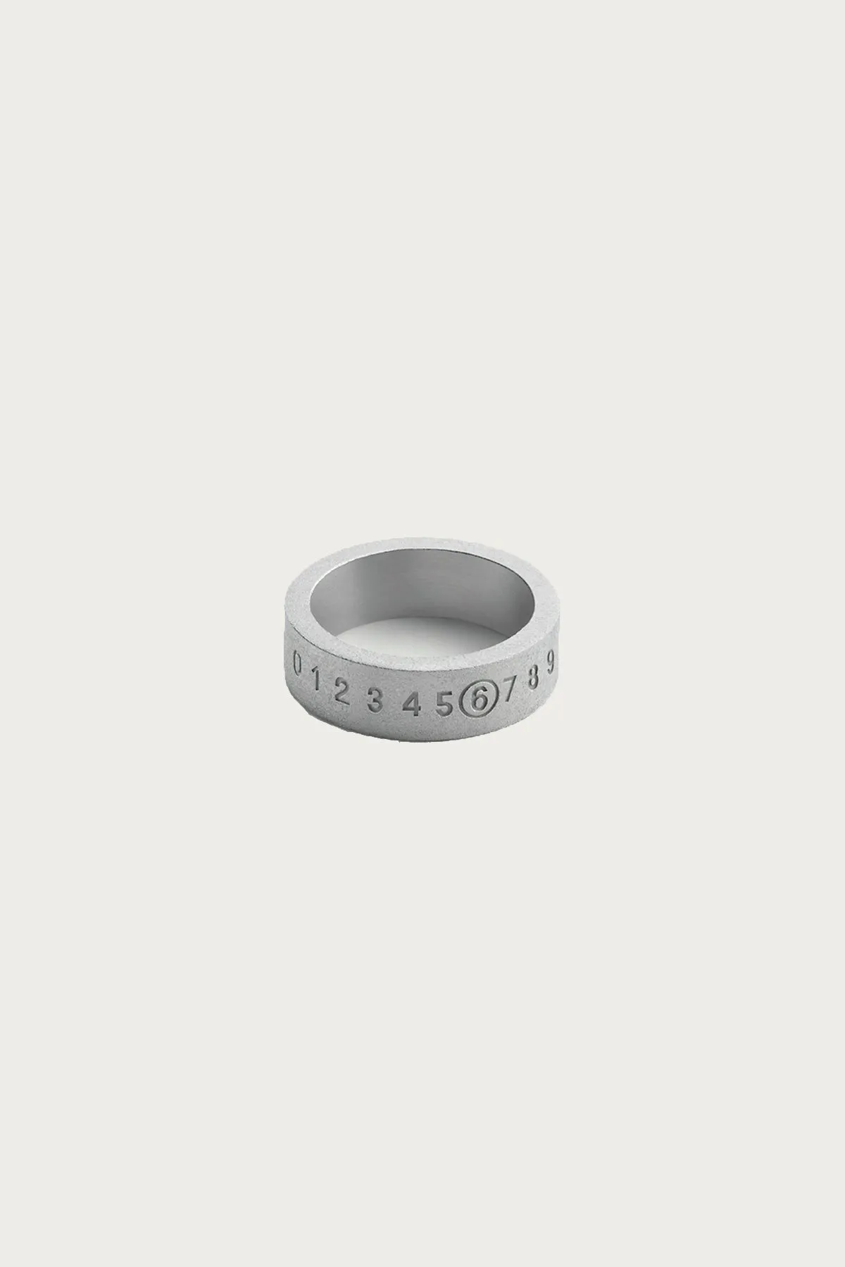 Minimal Numeric Signature Ring - Satined Palladio sold by Canoe Club