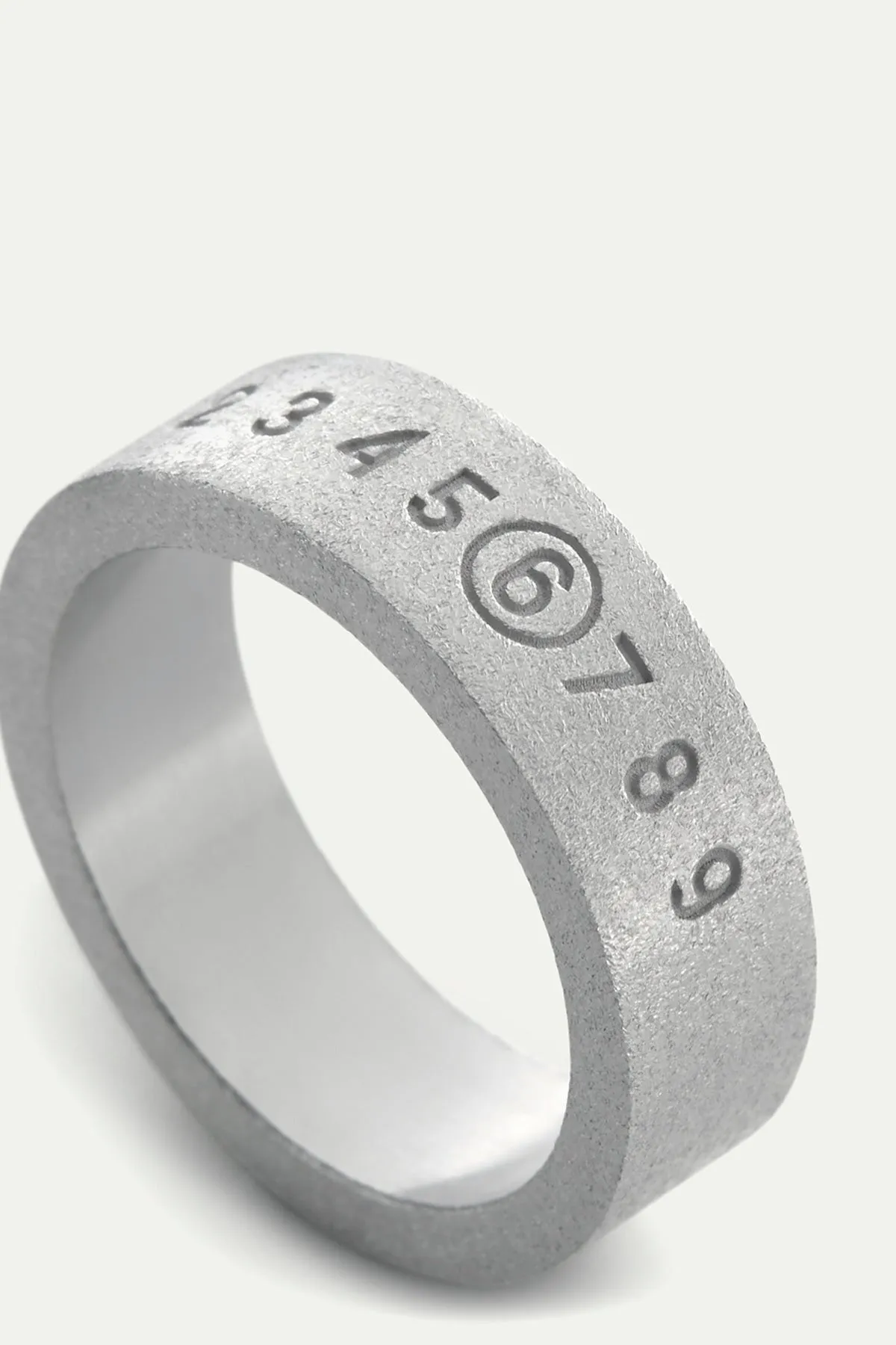 Minimal Numeric Signature Ring - Satined Palladio sold by Canoe Club product image thumbnail 3
