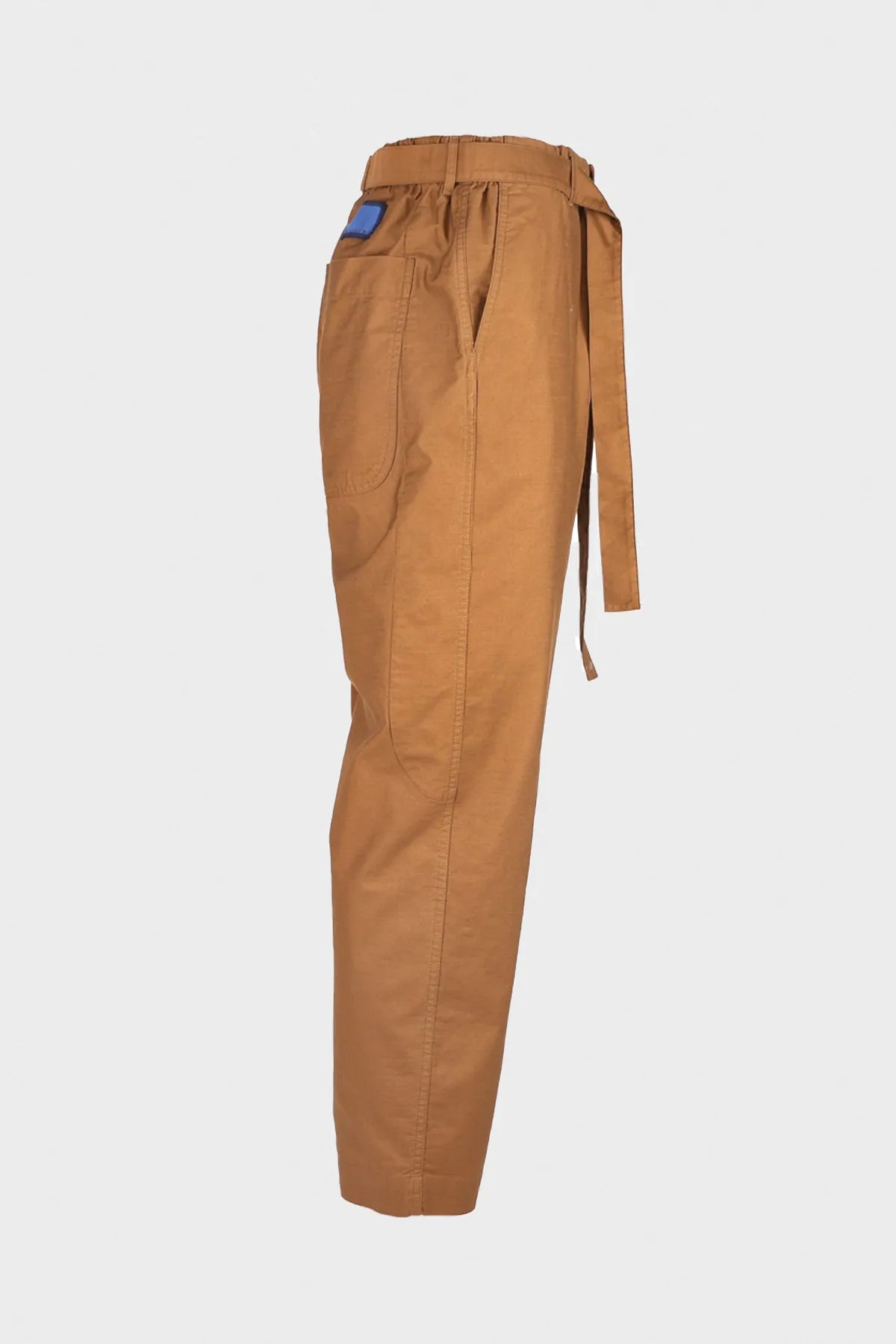 Slab Moleskin Wide Tucked Trousers - Camel sold by Canoe Club product image thumbnail 2
