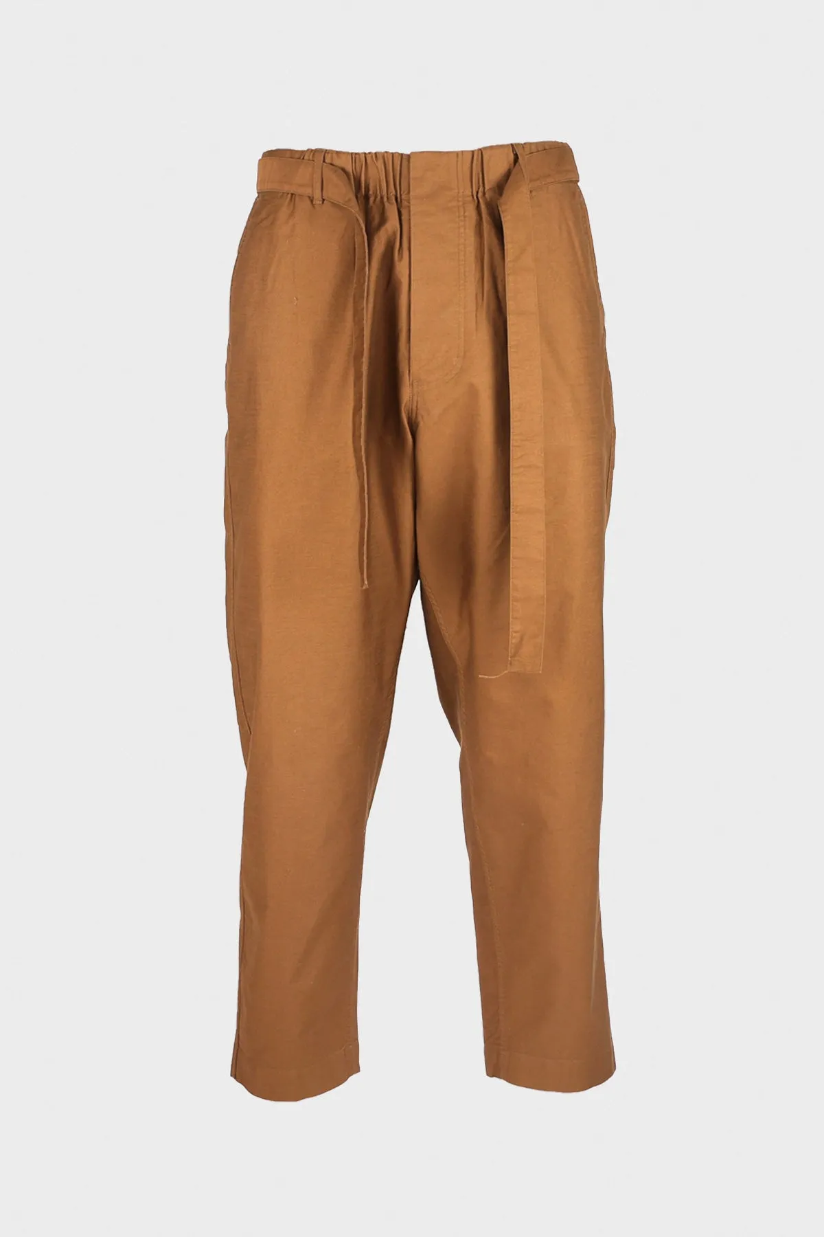 Slab Moleskin Wide Tucked Trousers - Camel sold by Canoe Club