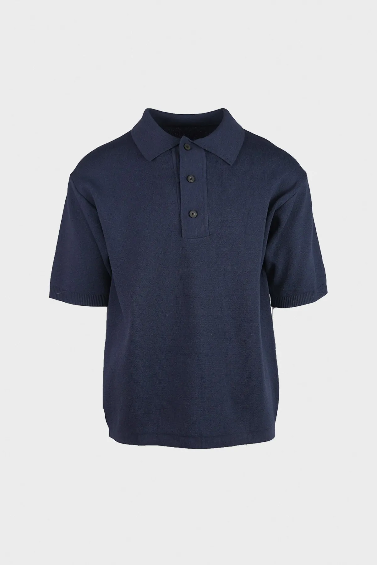 Hanji Polo Sweater - Navy sold by Canoe Club