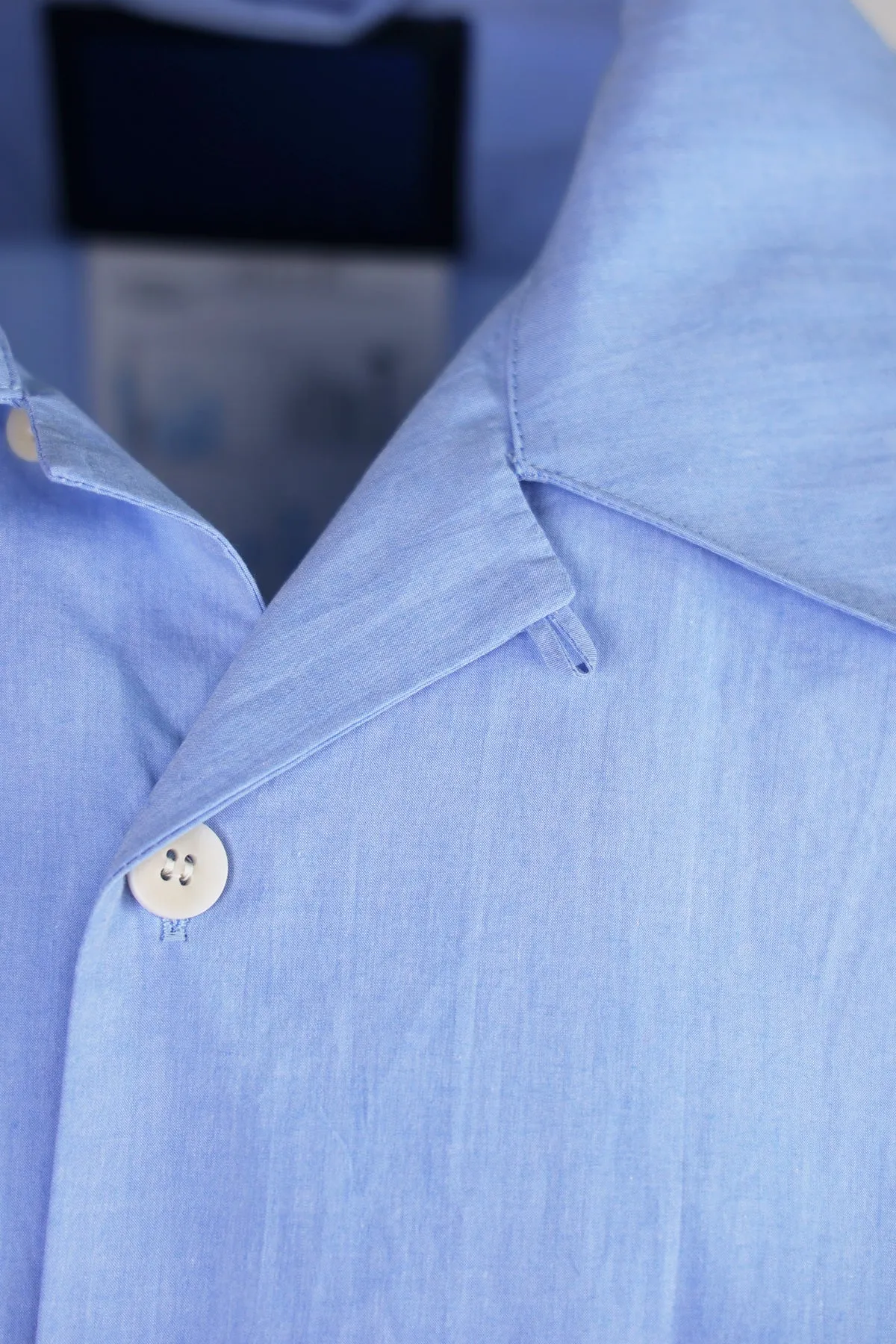 Typewriter Cotton Oversized Shirt - Chambray sold by Canoe Club product image thumbnail 3