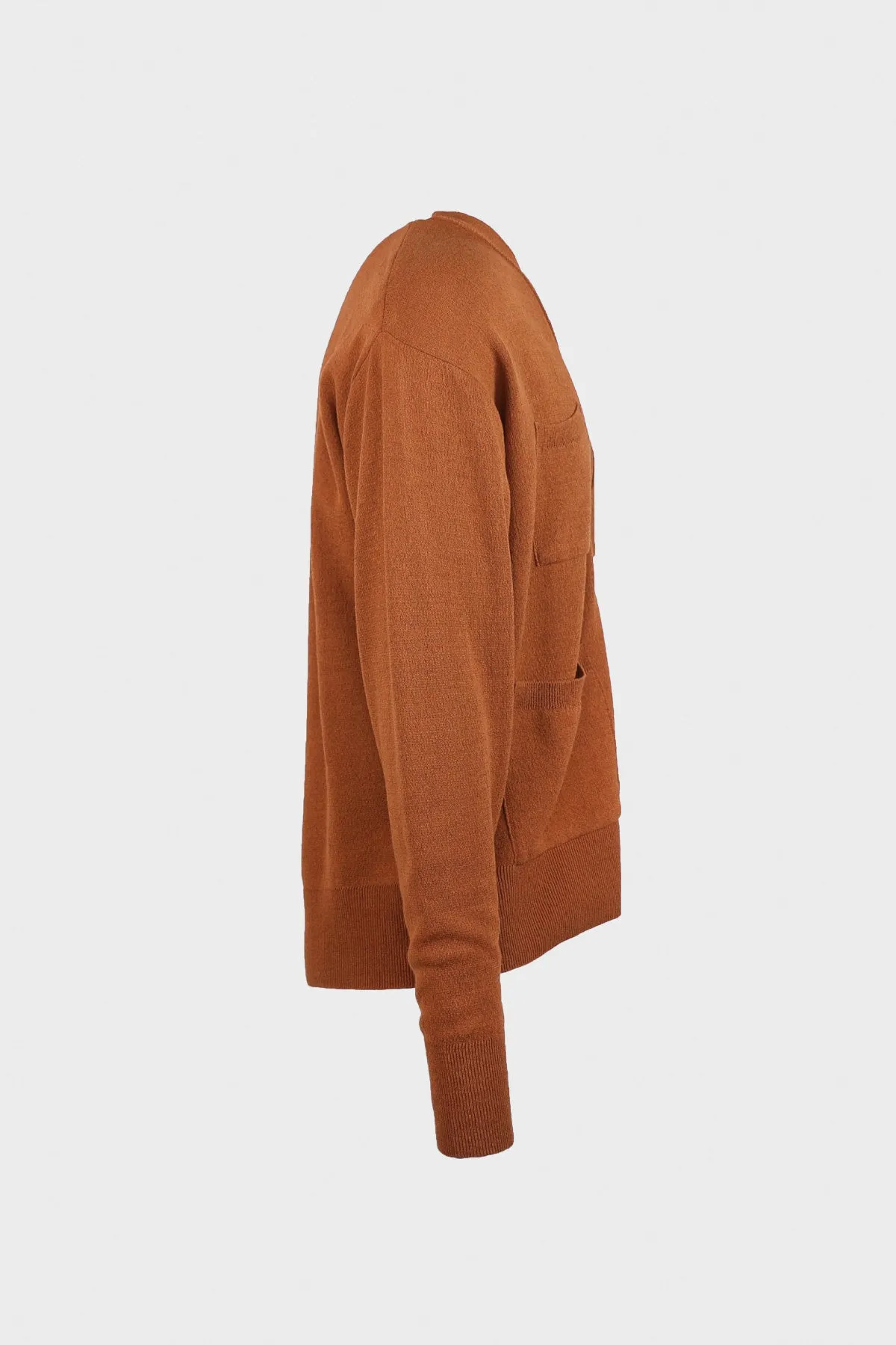 Cotton Nylon V-Neck Cardigan - Camel sold by Canoe Club product image thumbnail 2