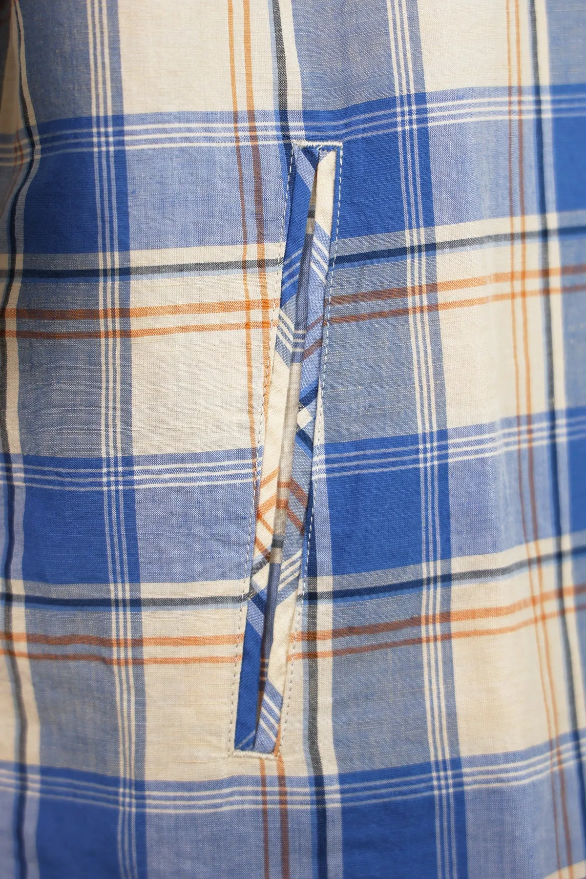 Linen Cotton Outer Shirt - Blue sold by Canoe Club product image thumbnail 4