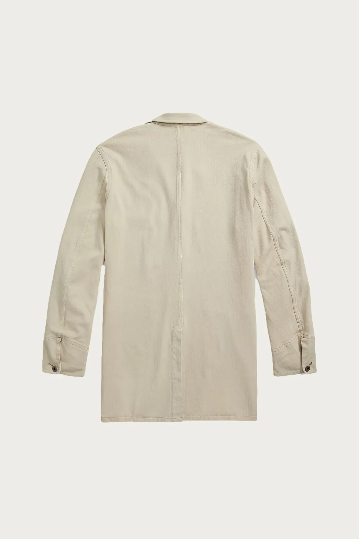 Garment-Dyed Knit Herringbone Shop Coat - Stone sold by Canoe Club product image thumbnail 2