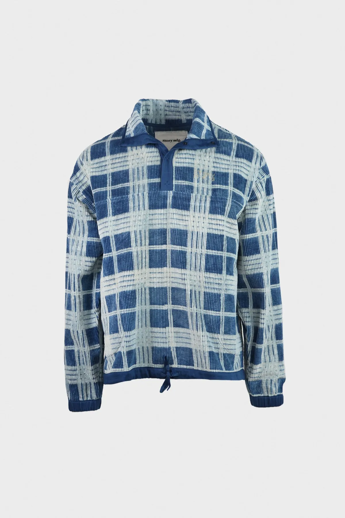 Polite Pullover - Indigo Check Corduroy sold by Canoe Club