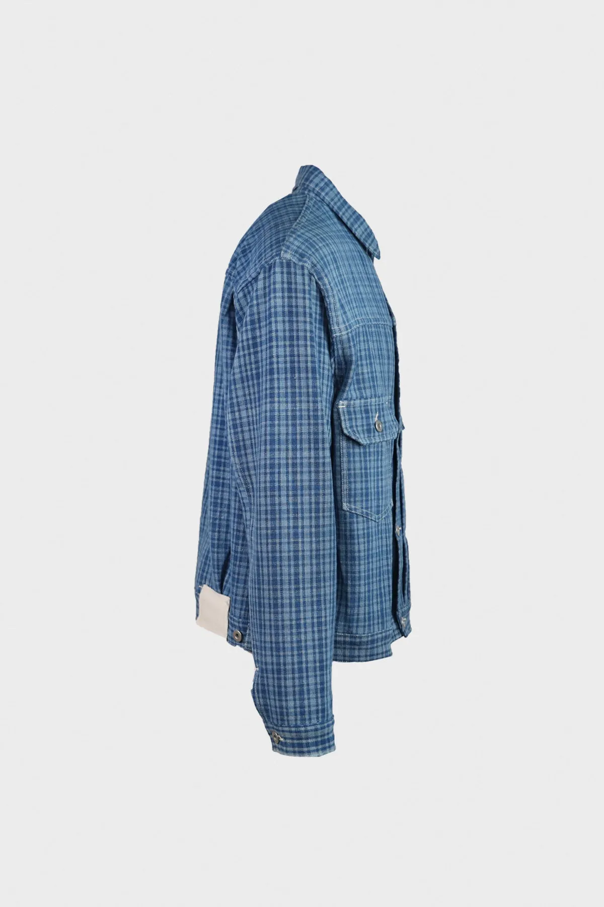 Tuesday Jacket - Indigo Mini Check sold by Canoe Club product image thumbnail 2