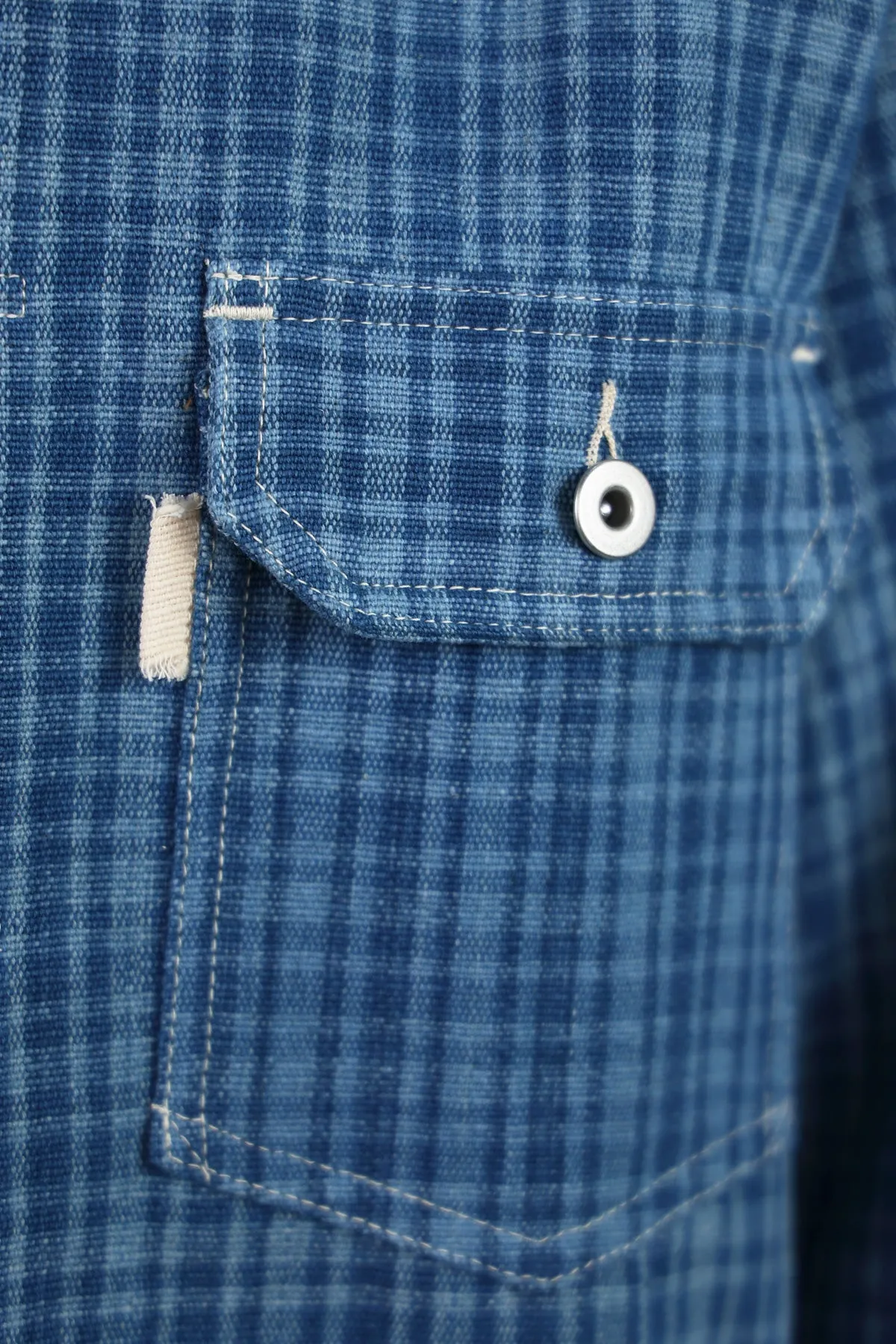 Tuesday Jacket - Indigo Mini Check sold by Canoe Club product image thumbnail 4