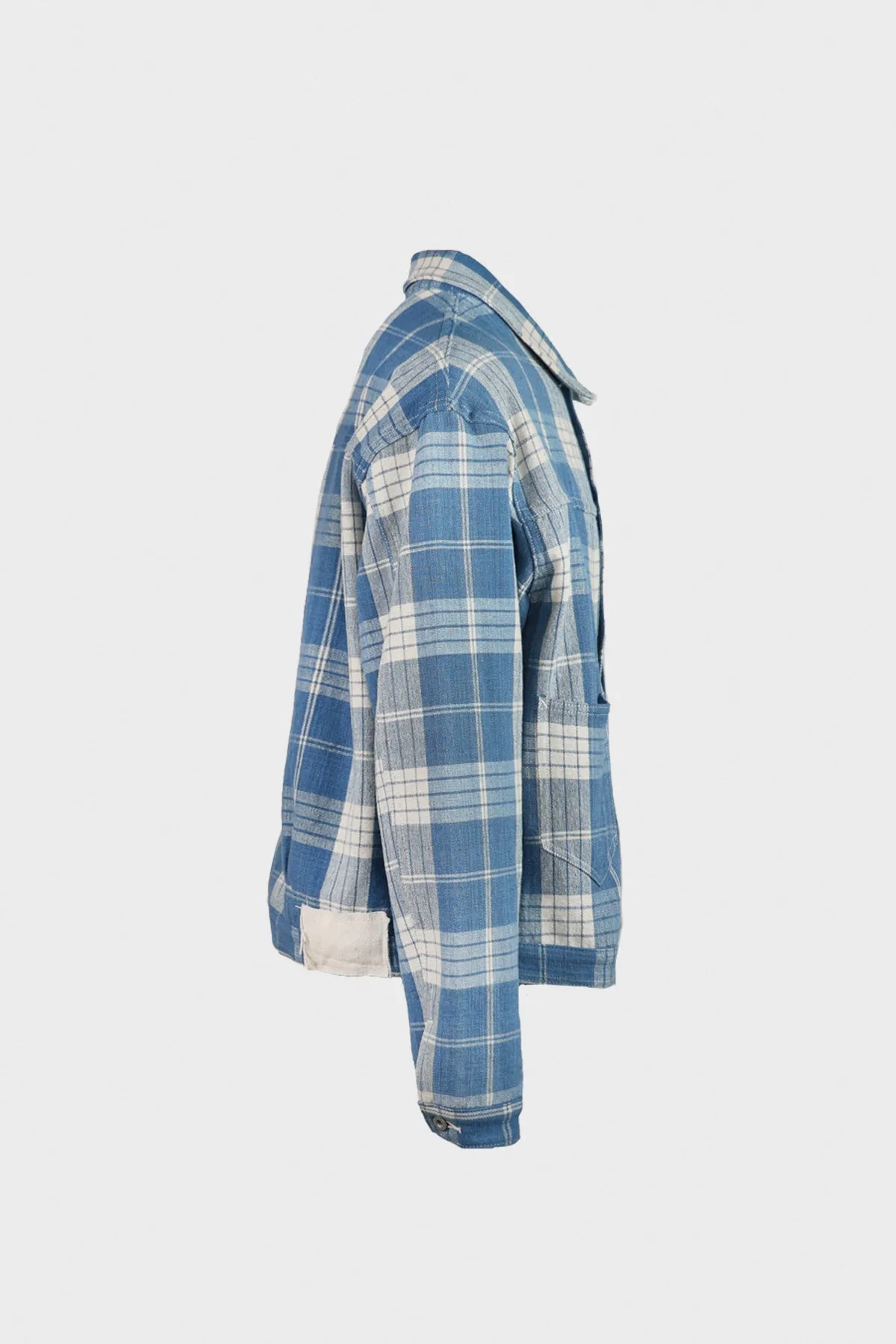 Sundae Jacket - Indigo Ecru Check sold by Canoe Club product image thumbnail 2