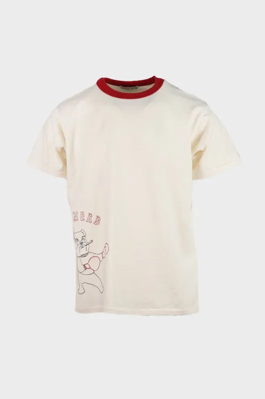 Boxing Tee - Natural/Red made by Samuel Zelig