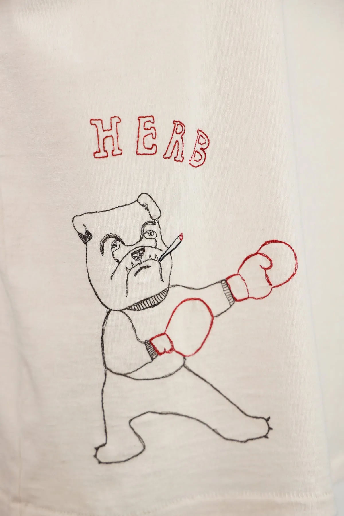Boxing Tee - Natural/Red sold by Canoe Club product image thumbnail 2