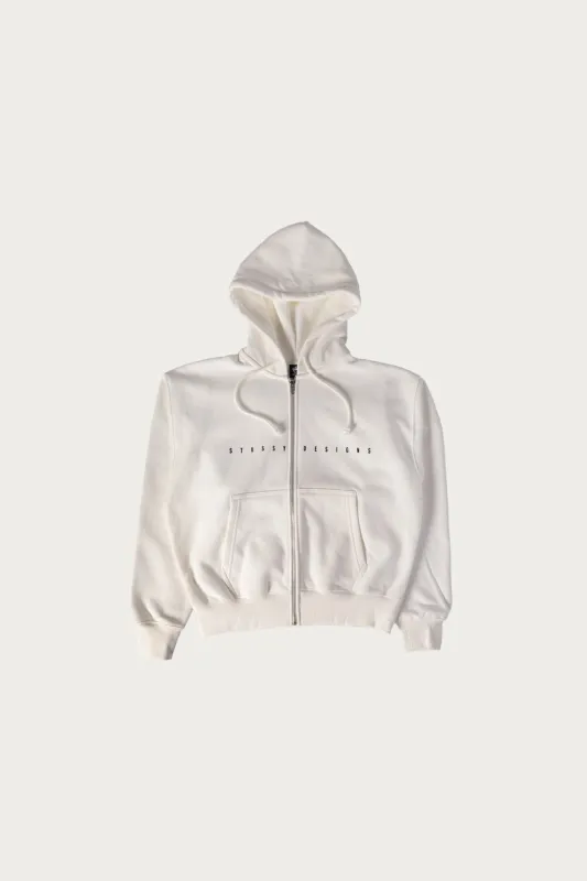 S Box Zip Hoodie - Off White sold by Canoe Club