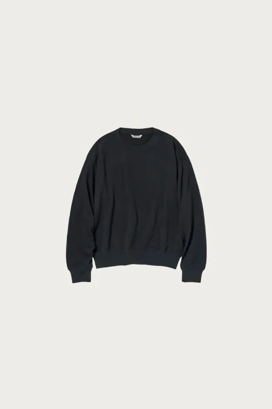 High Twist Light Sweat P/O - Ink Black made by Auralee