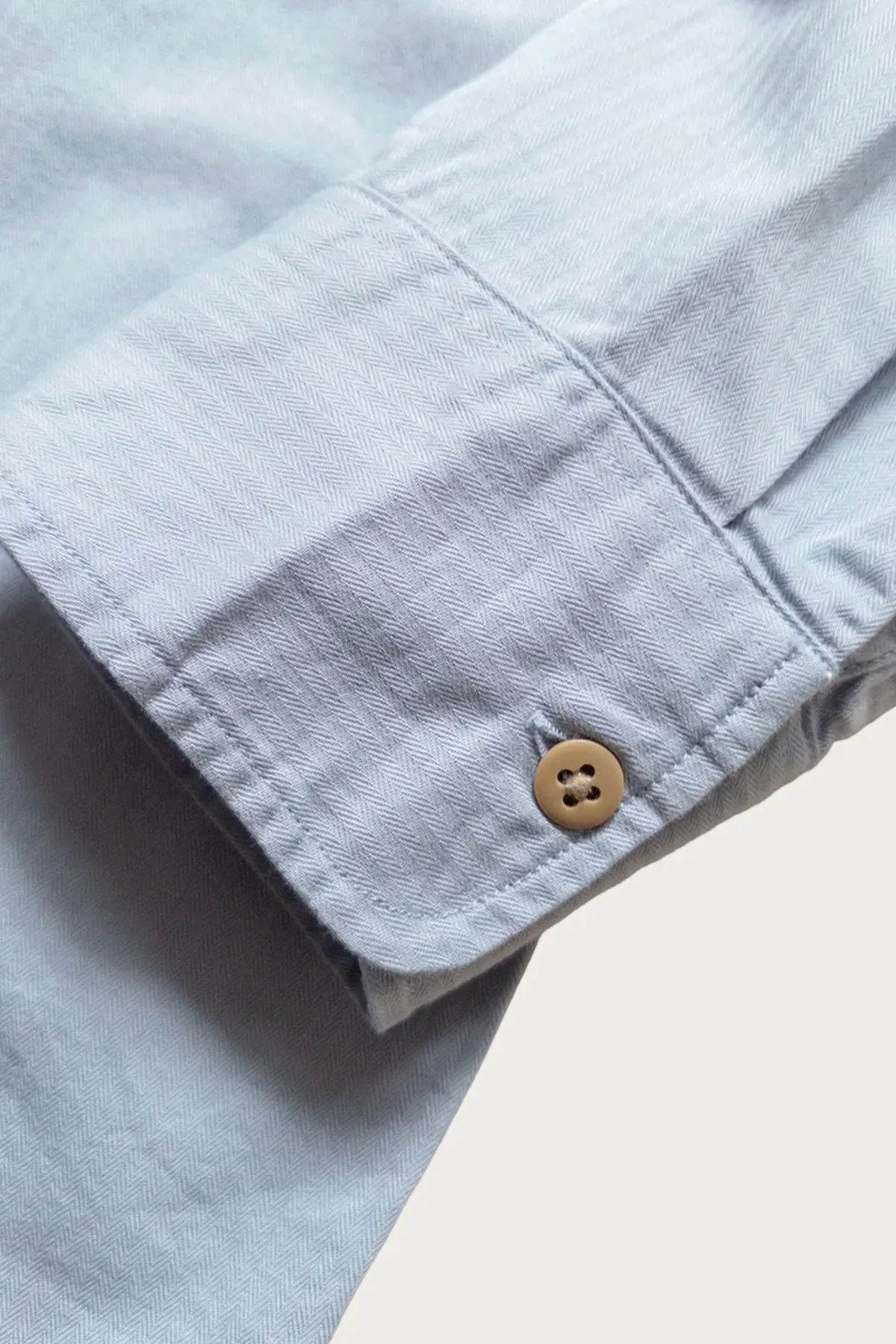Cotton HBT Officer's Shirt - Faded French Blue sold by Canoe Club product image thumbnail 3
