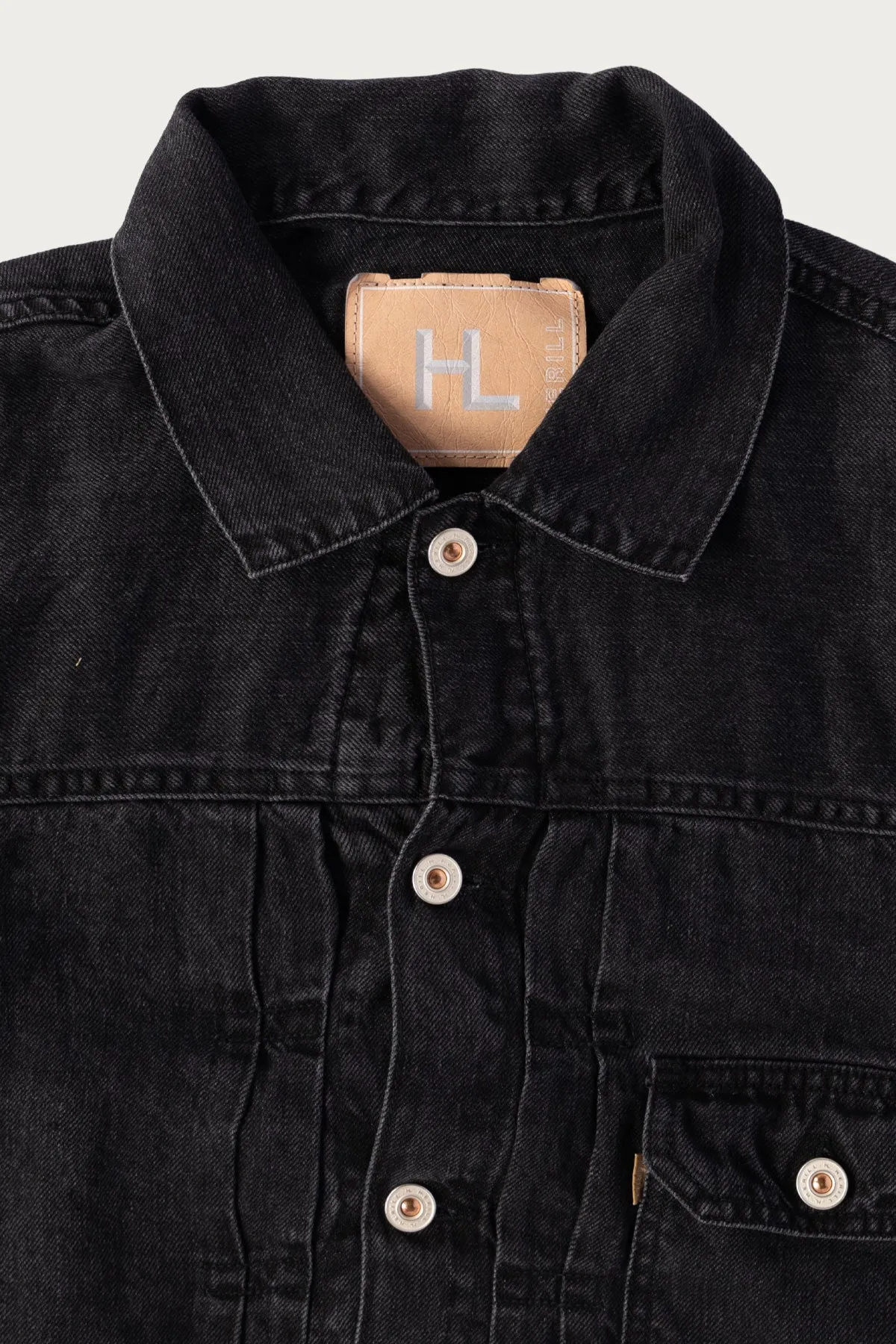 Linen Denim XX Jacket - Black Vintage Worn sold by Canoe Club product image thumbnail 2
