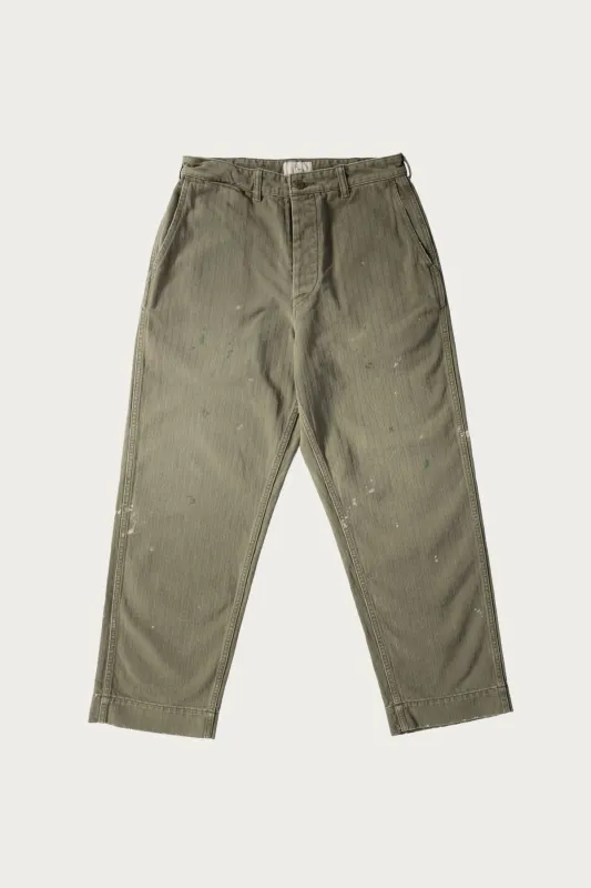 USMC HBT Linen Pants - Olive Drab made by Herill