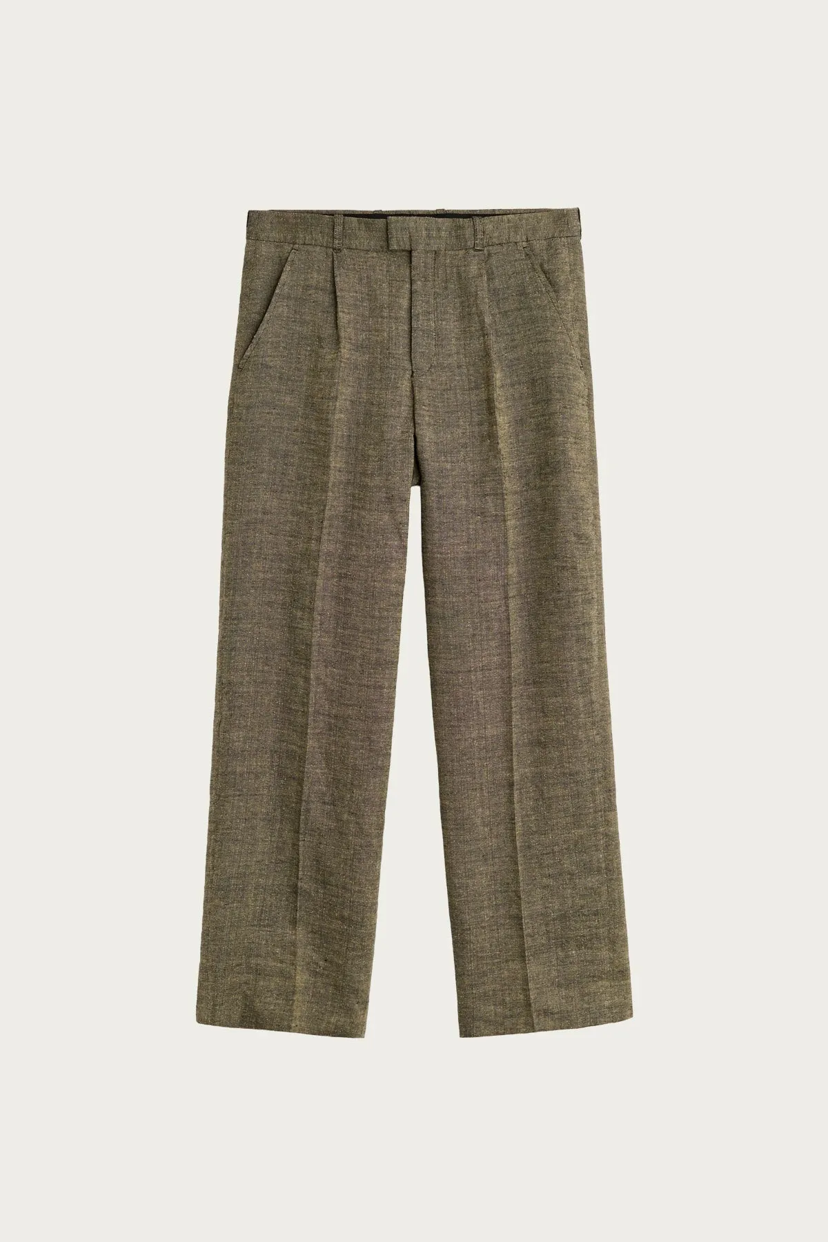 Slack Trouser - Deep Husk Soft Grain Weave sold by Canoe Club