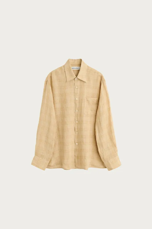 Above Shirt - Vacay Check Gauze Linen made by Our Legacy