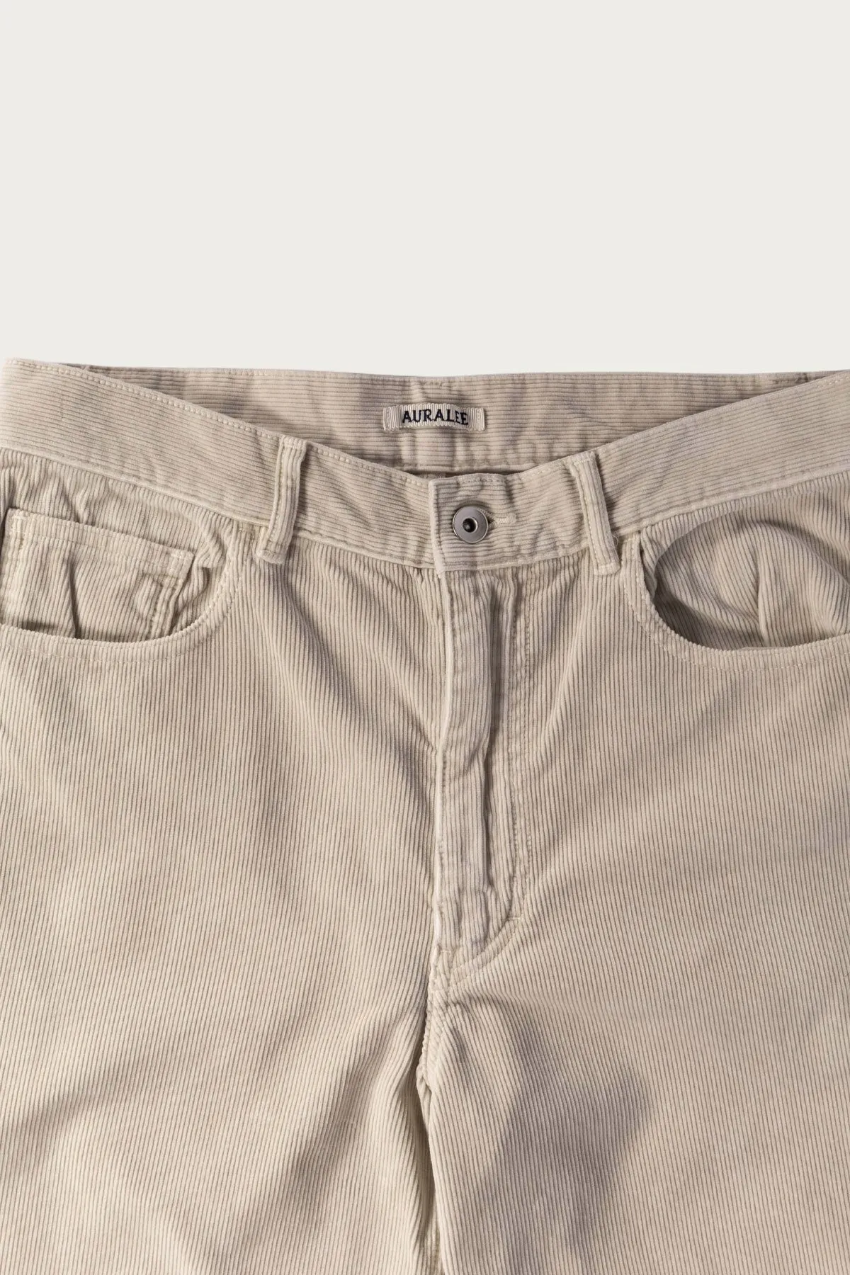 Garment-Dyed Finx Corduroy 5P Wide Pants - White Khaki sold by Canoe Club product image thumbnail 2