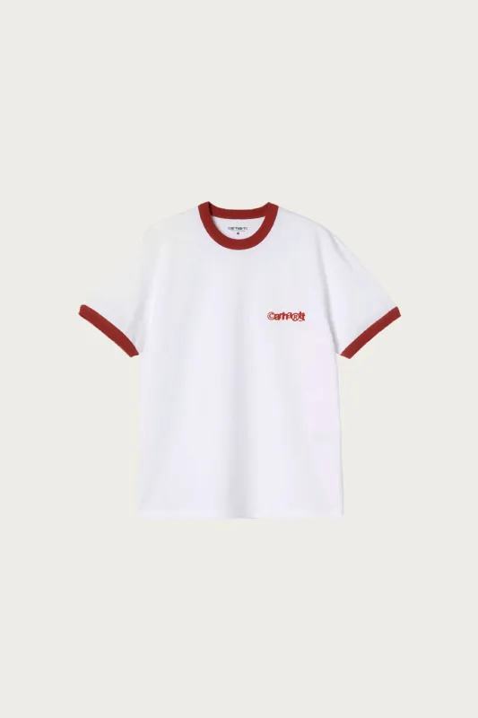 S/S Ip Ringer T-Shirt - White/Red/Red made by Carhartt