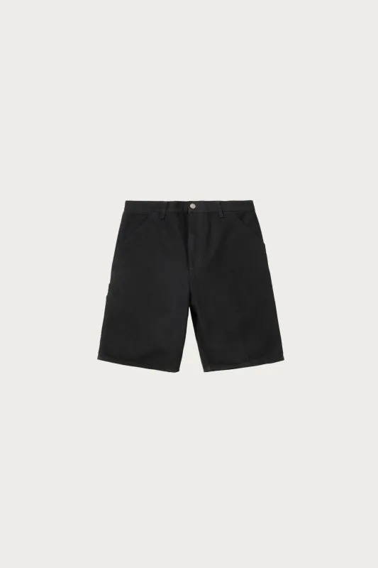 Single Knee Short - Black Rinsed made by Carhartt