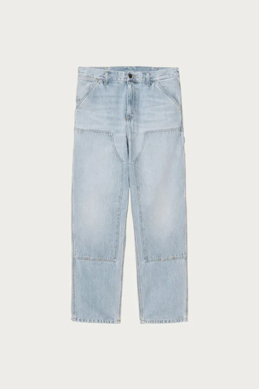Double Knee Pant - Blue Heavy Worn Bleached made by Carhartt
