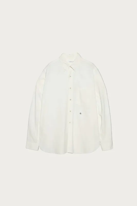 Button Down Wind Shirt - White made by Nanamica